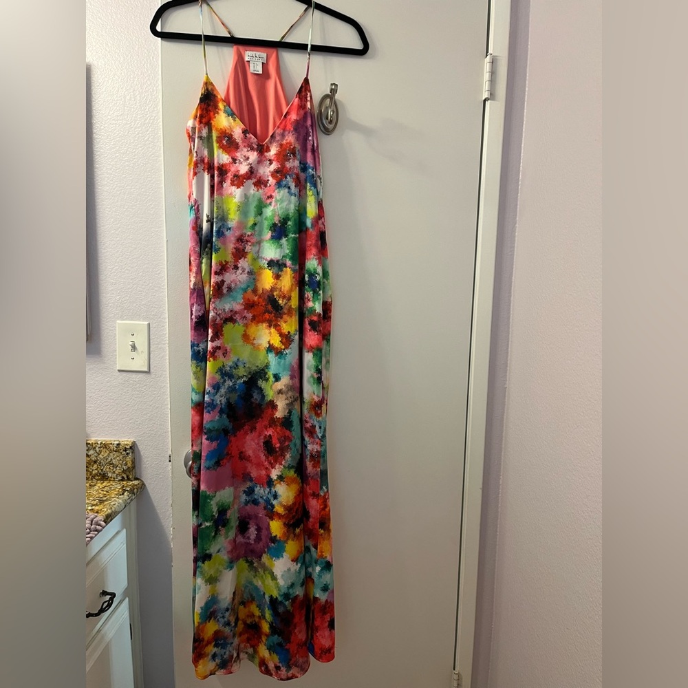 Nicole Miller Multicolor Abstract Dress NWT 18-20 PTP - Picture 5 of 9